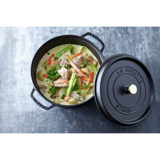 Dutch Oven Round 7 QT Black - La Cuisine