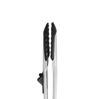 Silicone Tip Top Tongs, Black - La Cuisine