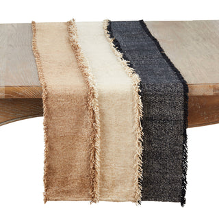 Color Cascade Fringed Table Runner 16"x72" - La Cuisine