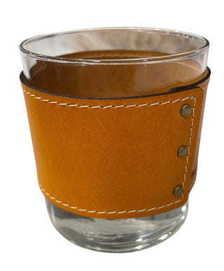 Leather Wrapped Rocks Glassware - La Cuisine