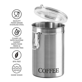 Stainless Steel Coffee Canister - La Cuisine