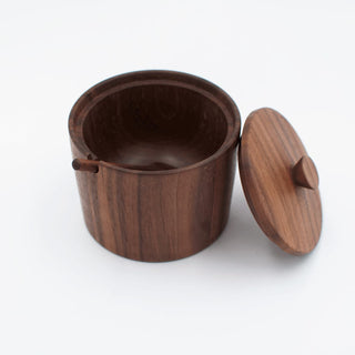 Walnut Wood Salt Cellar - La Cuisine