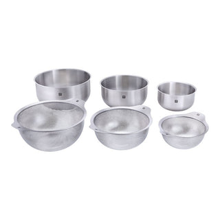 Stainless Steel Prep Nesting Bowls & Strainer Set, Set/6 - La Cuisine