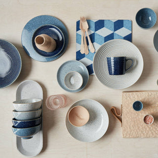 Studio Blue Cobalt Medium Ridged Bowl - La Cuisine