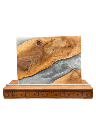 12X16" Resin/Wood Charcuterie Board - Grey Epoxy (Premium) - La Cuisine