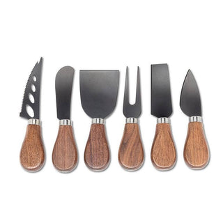 Walnut Handled Cheese Knives Set/6 - La Cuisine