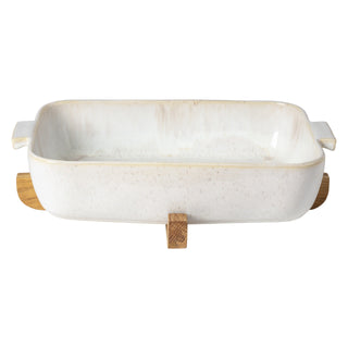 Eivissa Rectangular Baker w/Oak Trivet - La Cuisine
