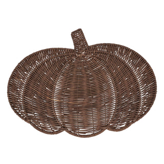 Fall Harvest Rattan Pumpkin Placemat - Brown Set/4 - La Cuisine