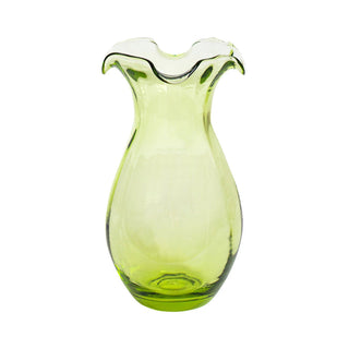 Hibiscus Glass Vertical Fluted Vase Small - La Cuisine