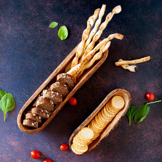 Olive Wood Cracker Basket - La Cuisine
