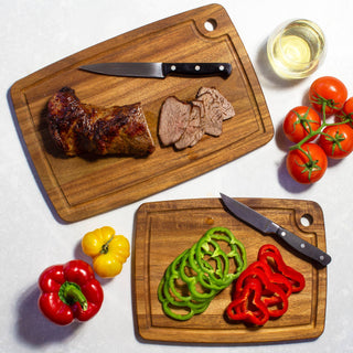 TB Home® 2-Piece Acacia Wood Cutting Board Set - La Cuisine