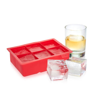 Colossal Silicone 2" Ice Cube Tray - Gray or Red: Gray - La Cuisine
