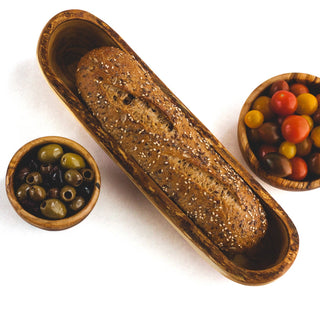 Olive Wood Bread Basket - La Cuisine