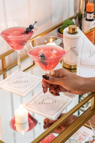 Golden Salute Cheers Luxury Disposable Cocktail Napkins - La Cuisine