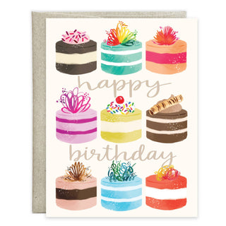 Birthday Greeting Card - Little Cakes - La Cuisine