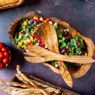 Olive Wood Salad Servers - La Cuisine