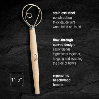 Old Stone Dough Whisk - La Cuisine