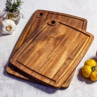 TB Home® 2-Piece Acacia Wood Cutting Board Set - La Cuisine