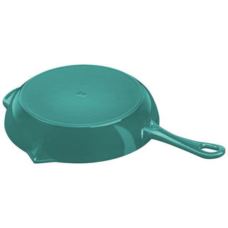 10" Cast Iron Fry Pan, Turquoise - La Cuisine