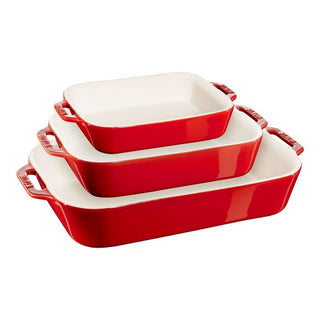 Ceramic Rectangular Baking Dish, Set/3 - La Cuisine