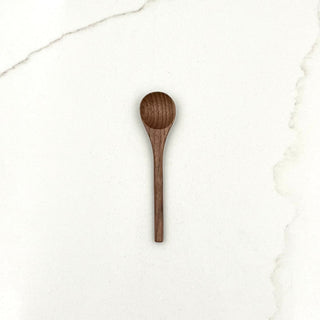4" Walnut Wood Tiny Spoon - La Cuisine