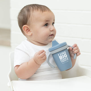 I Like Big Cups Happy Sippy Cup: Blue - La Cuisine
