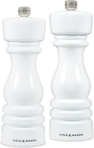 The London Collection Salt & Pepper Mill Set - 7", White Gloss - La Cuisine