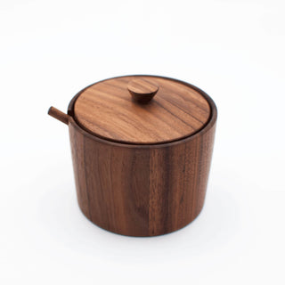 Walnut Wood Salt Cellar - La Cuisine