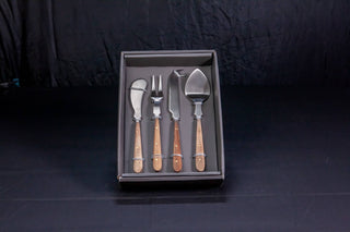 Cheese Set w/ Wood Handles in Giftbox - Set/4 - La Cuisine