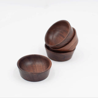 2" Walnut Wood Small Condiment Cup - La Cuisine