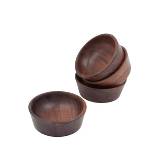 2" Walnut Wood Small Condiment Cup - La Cuisine