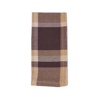 Plaid Napkins - Regal Brown Set/4 - La Cuisine