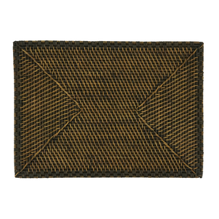 Woven Rattan Placemat 14"x19" - Brown, Set/4 - La Cuisine