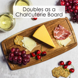 TB Home 14" Acacia Wood Cutting Board with Juice Groove - La Cuisine