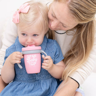 Sip Me Baby Happy Sippy Cup: Pink - La Cuisine