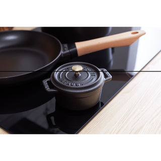 Mini Round Cast Iron Cocotte, 0.275 QT Black - La Cuisine