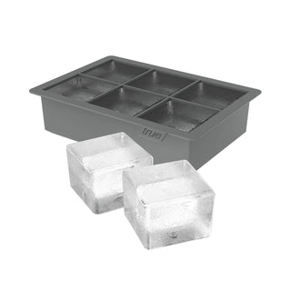 Colossal Silicone 2" Ice Cube Tray - Gray or Red: Gray - La Cuisine