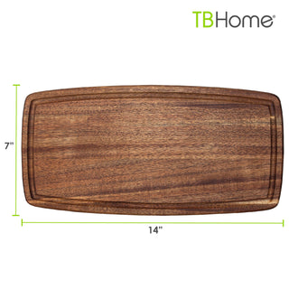 TB Home 14" Acacia Wood Cutting Board with Juice Groove - La Cuisine