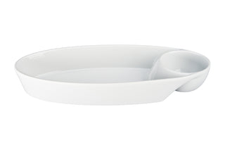 Oval Chip & Dip Dish, White - La Cuisine