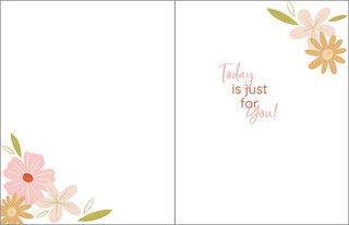 Birthday Greeting Card - Sweet Flowers/Dots - La Cuisine
