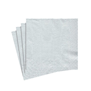 Moiré Paper Cocktail Napkins in Platinum - 20 Per Package - La Cuisine