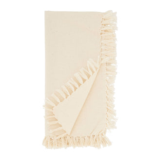 Fringed Design Napkin Natural 20" - La Cuisine