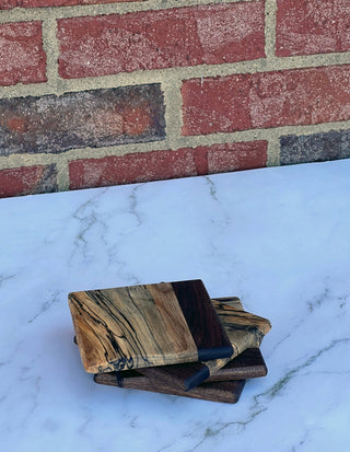 Spalted Maple & Black Walnut Coasters, Set/4 - La Cuisine