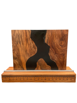 12X16" Resin/Wood Charcuterie Board - Black Epoxy - La Cuisine