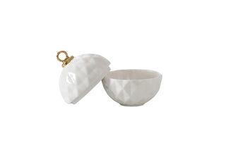 Small Ornament Bowl, White/Gold - La Cuisine
