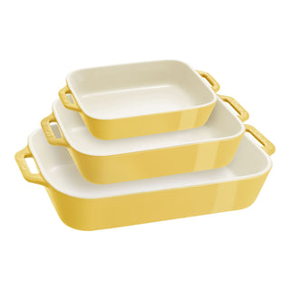 Ceramic Rectangular Baking Dish, Set/3 - La Cuisine
