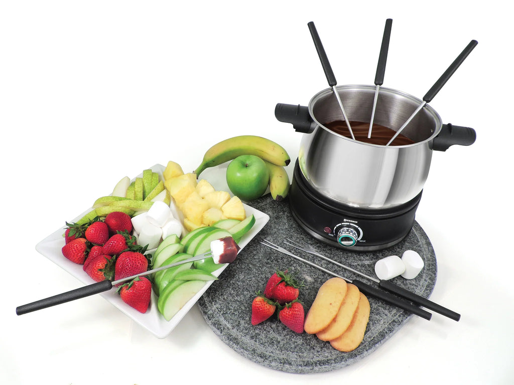 Swissmar Summit 10-Piece Cast Iron Fondue Set (Black) Membership