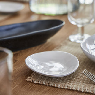 Livia Bread Plate Oval -  6" White - La Cuisine