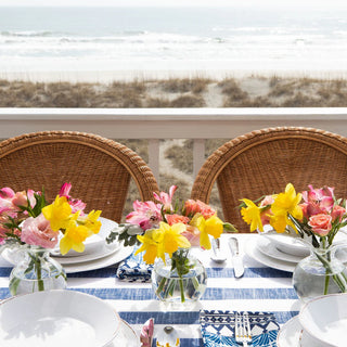 Hibiscus Glass Small Fluted Vase - La Cuisine