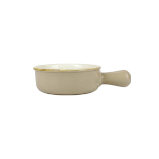 Italian Small Round Baker w/ Large Handle - Cappuccino - La Cuisine
